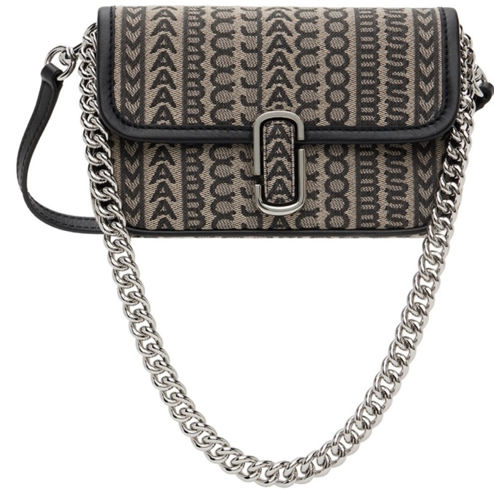 Marc Jacobs NWT Taupe & Black 'The
Monogram J Marc Mini' Bag